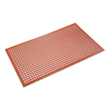 Crown Safewalk-light Heavy-duty Anti-fatigue Mat, Rubber, 36 X 60, Terra Cotta freeshipping - TVN Wholesale